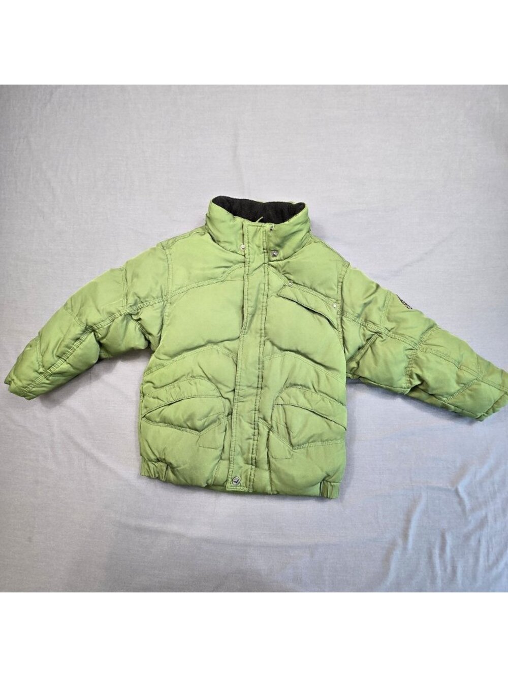 Hawke & Co Kids Medium Size 5 Puffer Jacket Green Down Feather Warm Coat Winter